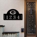 green bay packers metal address nfl fan house number sign 1007 0