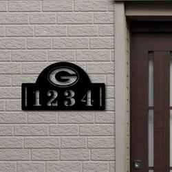 green bay packers metal address nfl fan house number sign 1007 4