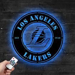 los angeles lakers metal led sign wall art home decor 1892 5