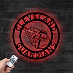 mlb cleveland guardians metal led sign wall art home decor 807 0