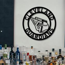 mlb cleveland guardians metal led sign wall art home decor 807 7