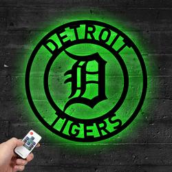 mlb detroit tigers metal led sign wall art home decor 805 2