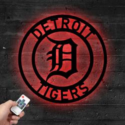 mlb detroit tigers metal led sign wall art home decor 805 3