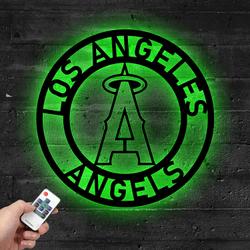 mlb los angeles angels metal led sign wall art home decor 802 2