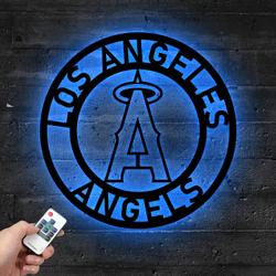 mlb los angeles angels metal led sign wall art home decor 802 3
