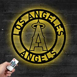 mlb los angeles angels metal led sign wall art home decor 802 4