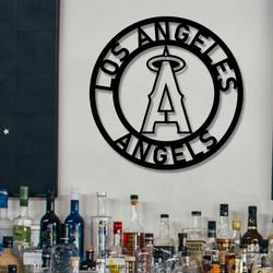 mlb los angeles angels metal led sign wall art home decor 802 6