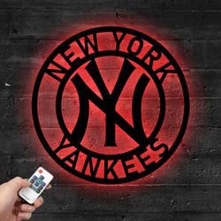 mlb new york yankees metal led sign wall art home decor 797 4
