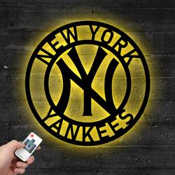 mlb new york yankees metal led sign wall art home decor 797 5
