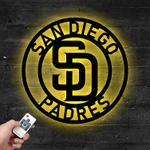 mlb san diego padres metal led sign wall art home decor 793 0