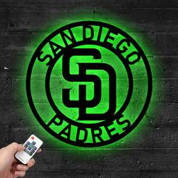 mlb san diego padres metal led sign wall art home decor 793 2