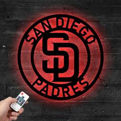 mlb san diego padres metal led sign wall art home decor 793 3