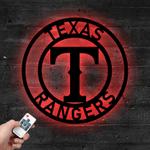mlb texas rangers metal led sign wall art home decor 790 0