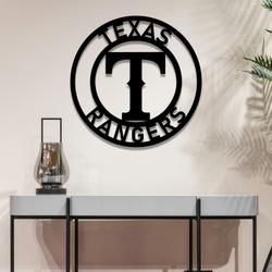 mlb texas rangers metal led sign wall art home decor 790 5