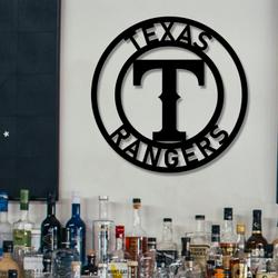 mlb texas rangers metal led sign wall art home decor 790 6