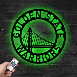 nba golden state warriors metal led sign wall art home decor 780 3