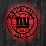 new york giants metal sign led light nfl monogram wall art decor 41 0