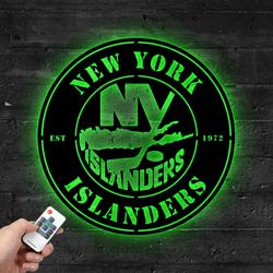 new york islanders metal led sign wall art home decor 1864 4