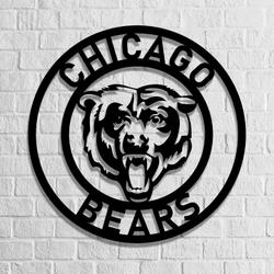 nfl chicago bears metal led sign wall art home decor 736 2