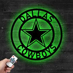 nfl dallas cowboys metal led sign wall art home decor 734 3