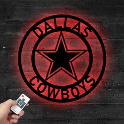 nfl dallas cowboys metal led sign wall art home decor 734 4