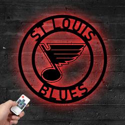 nhl st louis blues metal led sign wall art home decor 688 4