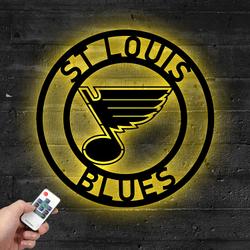 nhl st louis blues metal led sign wall art home decor 688 5