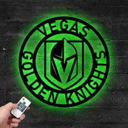 nhl vegas golden knights metal led sign wall art home decor 679 3