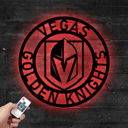 nhl vegas golden knights metal led sign wall art home decor 679 4