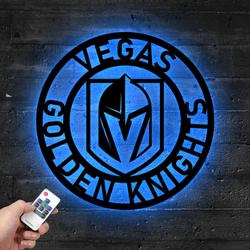 nhl vegas golden knights metal led sign wall art home decor 679 5