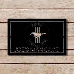 personalized ford mustang horse car metal led sign home bar wall art decor 1989 6