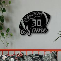 personalized us football player name metal sign with led light sport lover wall art home decor 406 1