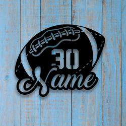 personalized us football player name metal sign with led light sport lover wall art home decor 406 2