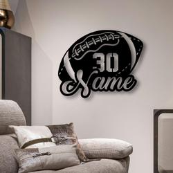 personalized us football player name metal sign with led light sport lover wall art home decor 406 3