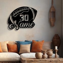 personalized us football player name metal sign with led light sport lover wall art home decor 406 7