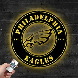 philadelphia eagles metal led sign wall art home decor 1826 3