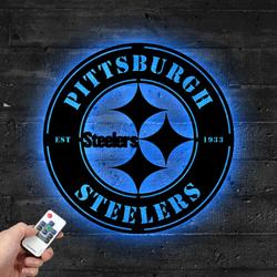 pittsburgh steelers metal led sign wall art home decor 1825 5
