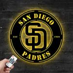 san diego padres metal led sign wall art home decor 1925 0