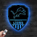shield detroit lions metal sign with led light nfl football lover home decor 202 0