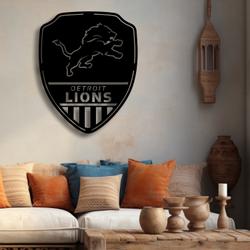 shield detroit lions metal sign with led light nfl football lover home decor 202 5