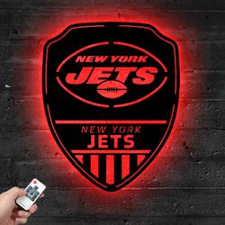shield new york jets metal sign with led light nfl football lover home decor 187 2