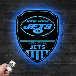 shield new york jets metal sign with led light nfl football lover home decor 187 4