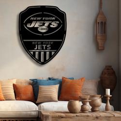 shield new york jets metal sign with led light nfl football lover home decor 187 5