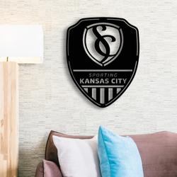 shield sporting kansas city fc metal sign with led light mls soccer lover home decor 245 5