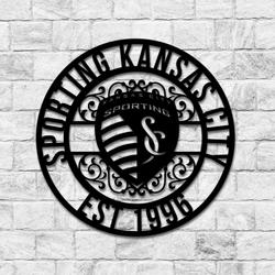sporting kansas city fc metal sign led light mls monogram wall art decor 97 1