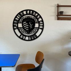 sporting kansas city fc metal sign led light mls monogram wall art decor 97 5