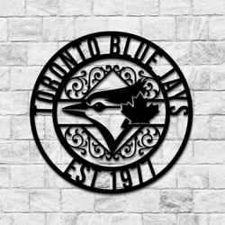 toronto blue jays metal sign led light mlb monogram wall art decor 120 1