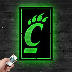university of cincinnati bearcats ncaa metal led sign man cave home bar wall art decor 2088 3