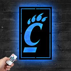 university of cincinnati bearcats ncaa metal led sign man cave home bar wall art decor 2088 5