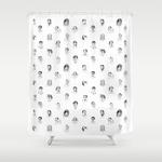 100 portraits of nicolas cage smaller pattern shower curtain 0
